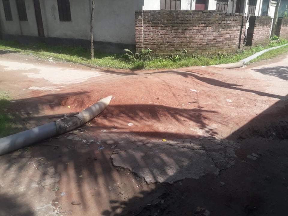 ভোলা ওয়ের্স্টানপাড়ায় শান্ত ঘোষ মাইনুদ্দিন এর ঘামখেয়ালিতে রাস্তাঘাটের বেহালদশা।।