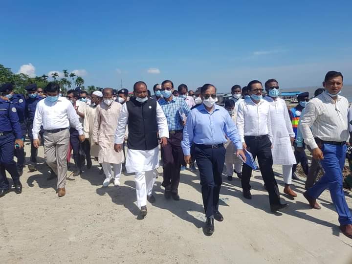নদী ভাঙ্গন এলাকা ভোলায় জনগনের দুঃখ দুর্দশা দেখতে পানি সম্পদ প্রতিমন্ত্রী।।