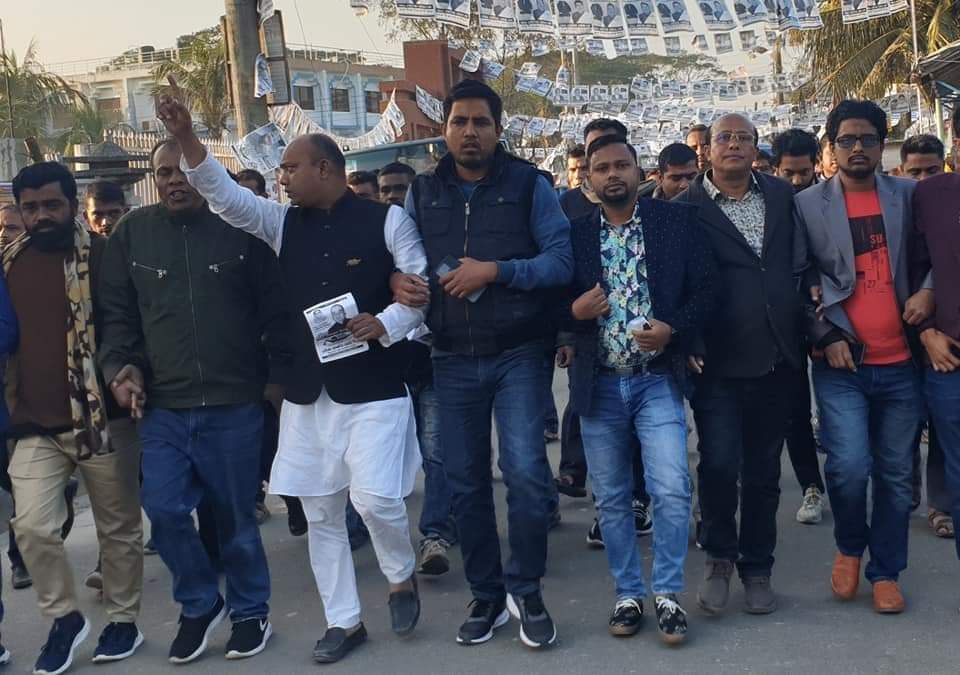 ভোলার বোরহাউদ্দিন ও দৌলতখানে নৌকার প্রচারনায় জেলা স্বেচ্ছাসেবকলীগ।।