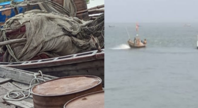 তেঁতুলিয়ায় অবৈধ বাঁধা জালে মাছ নিধন, প্রশাসন নির্বিকার।